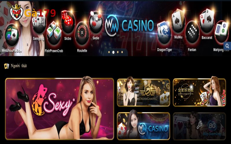 Nhiều sảnh cung cấp bài Baccarat nổi tiếng