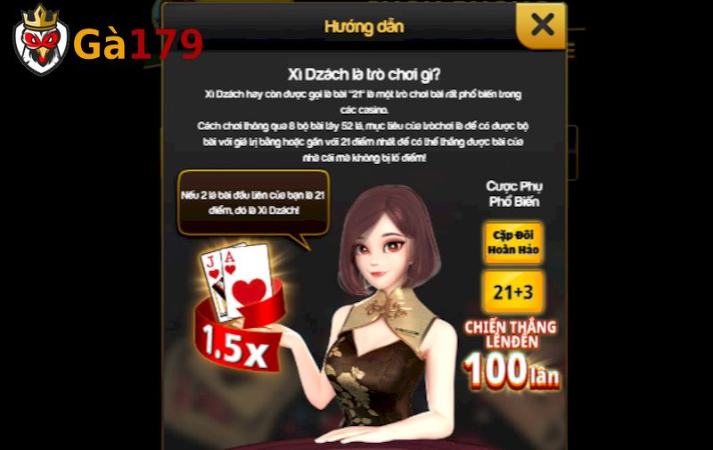 Hướng dẫn về luật chơi của Blackjack Gà 179